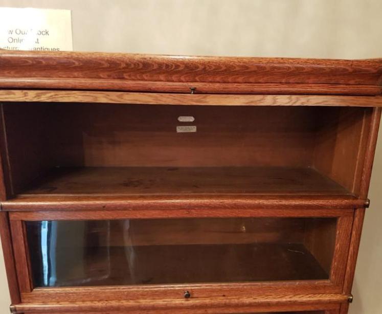 Edwardian Solid Oak Globe Wernicke Sectional Bookcase - Image 4