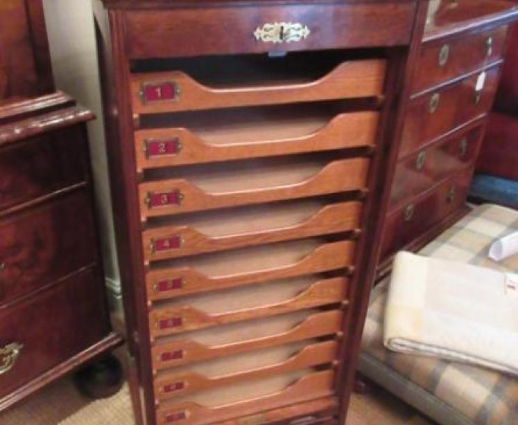 Superior Edwardian Antique Polished Oak File Cabinet - Image 1