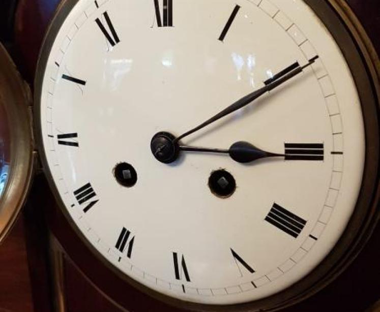 Antique Edwardian Mahogany 8 Day Mantel Clock - Image 2
