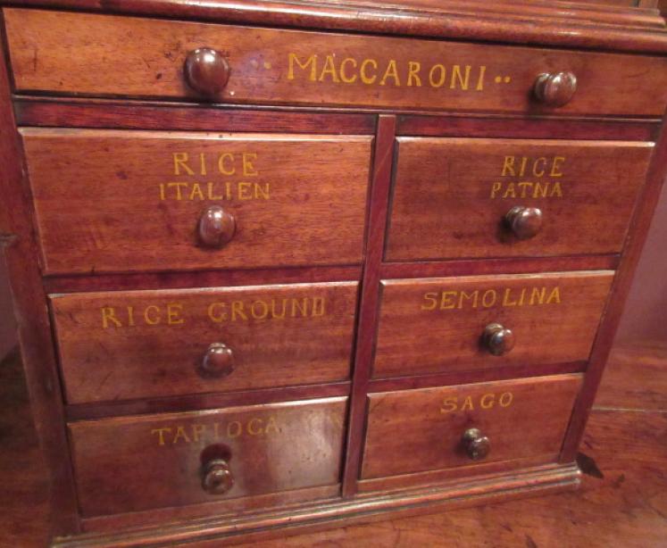 Rare Victorian Mahogany Wall Mounted Spice Cupboard  - Image 3