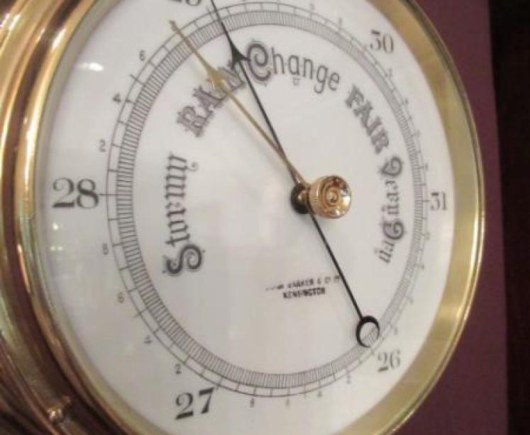 Victorian Antique Bulkhead London Marine Barometer - Image 3