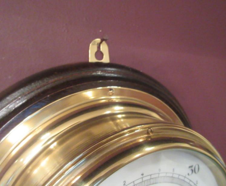 Victorian Antique Bulkhead London Marine Barometer - Image 4