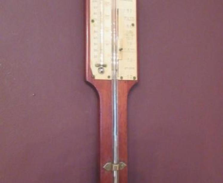 Slim Mid Victorian Antique Manchester Stick Barometer - Image 1