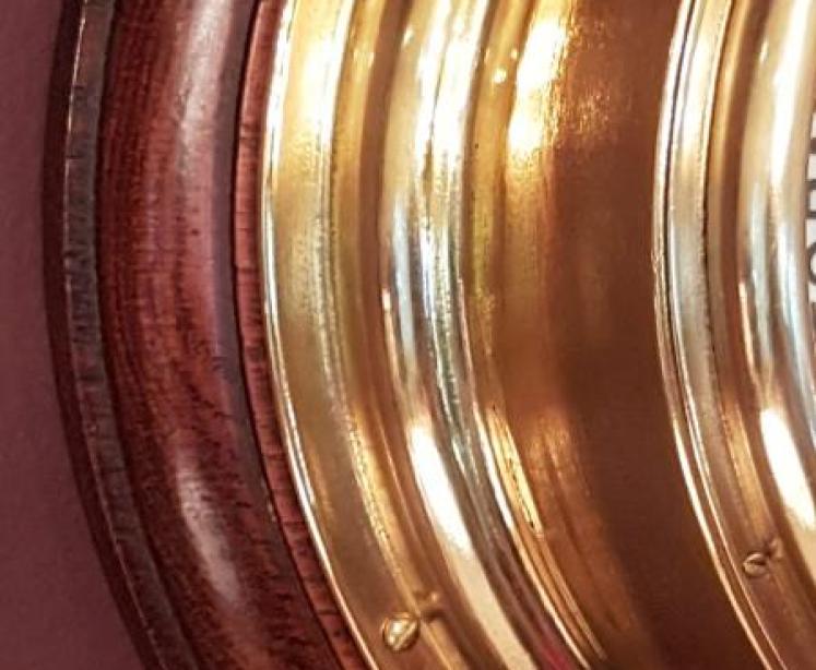 Victorian Brass Bulk Head Marine Barometer by Gamage London  - Image 4