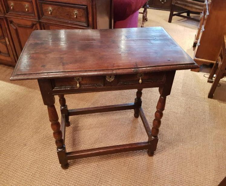 Antique George I Period Oak Side Table - Image 1