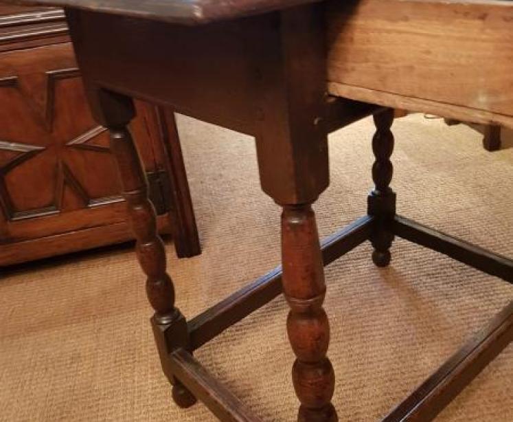 Antique George I Period Oak Side Table - Image 5