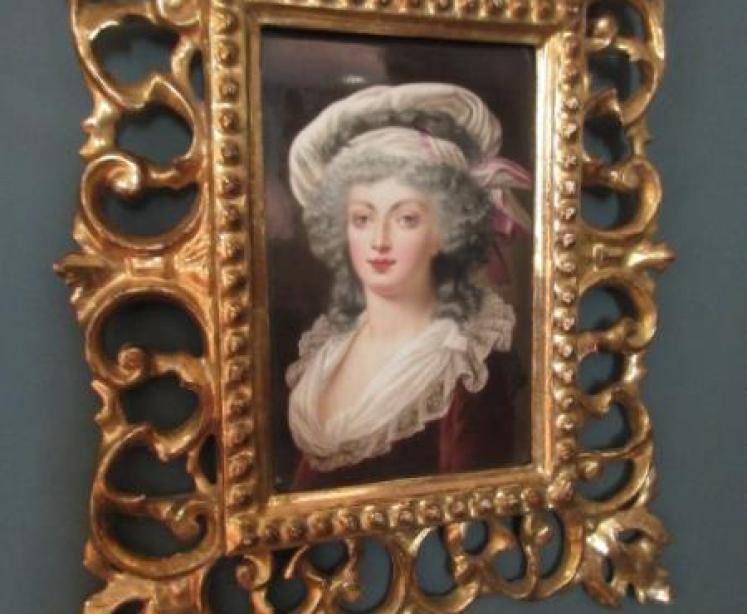 Pair of 19th Century Vienna Porcelain Plaques in Frames  - Image 3