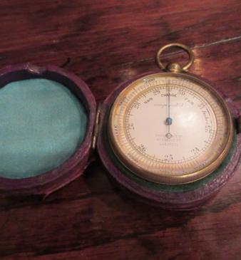 Antique Liverpool Pocket Barometer in Case