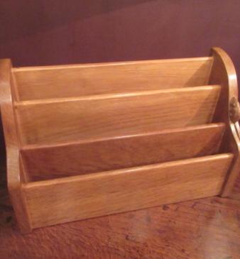 Thompsons of  Kilburn Mouseman Oak Letter Rack
