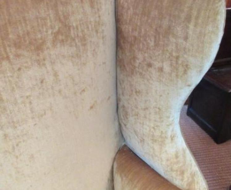 Superb George III Style Antique Upholstered Wing Armchair - Image 4