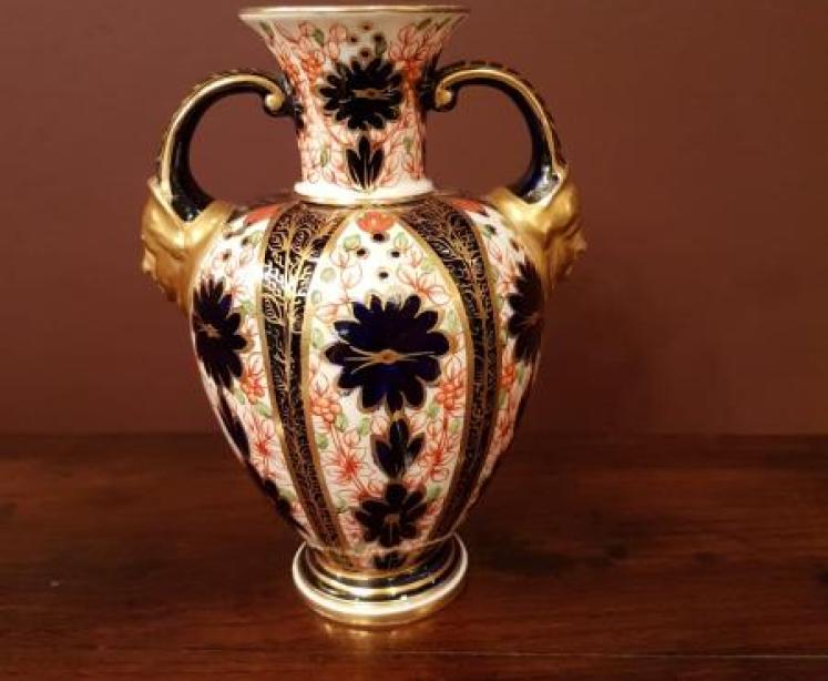 Antique Victorian Royal Crown Derby Imari Vase - Image 1