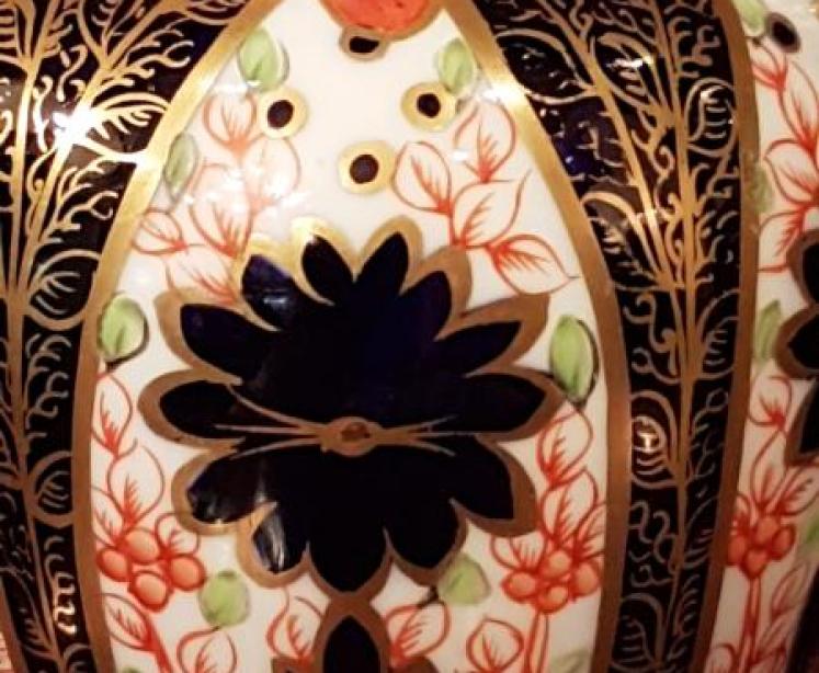 Antique Victorian Royal Crown Derby Imari Vase - Image 2