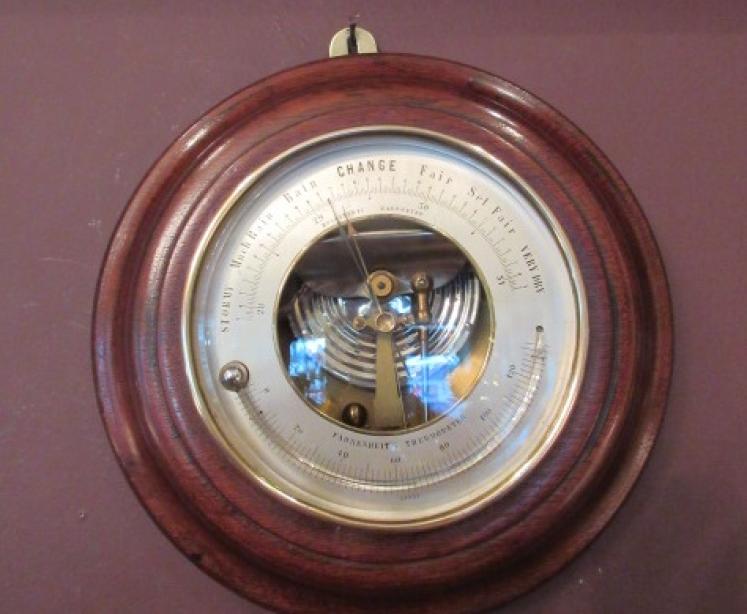 Superb Antique Holosteric Marine Barometer in Case - Image 5