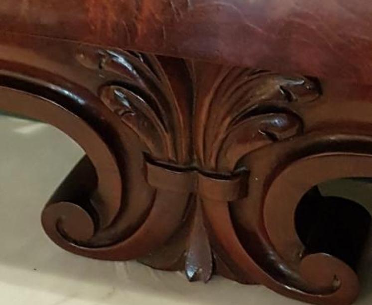 Unusual William IV Period Marble Topped Toilet Mirror - Image 4