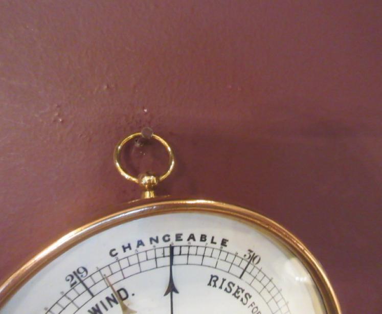 Antique Polished Brass Marine Barometer - Image 4