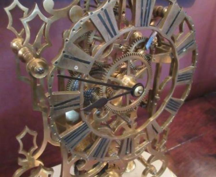 Superb Mid Victorian Single Fusee Skeleton Clock - Image 3