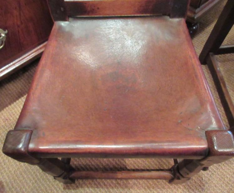 Rare Pair of Early Mouseman Panelled Back Side Chairs - Image 5