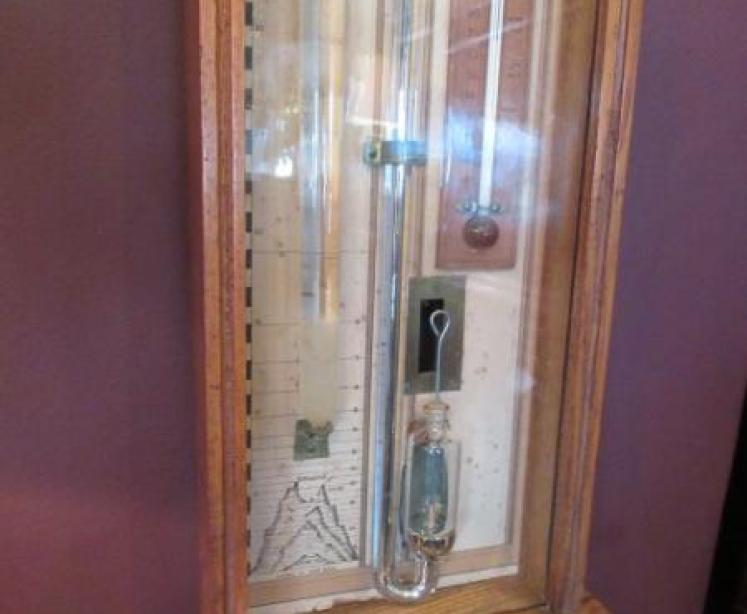 Edwardian Period Polished Oak Admiral Fitzroy Barometer - Image 2