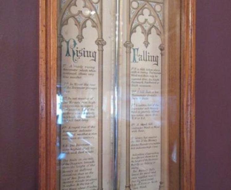 Edwardian Period Polished Oak Admiral Fitzroy Barometer - Image 3