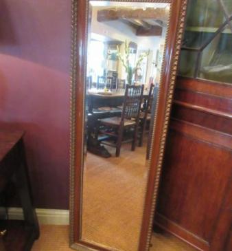 Antique Mahogany & Timber Gilt Dressing Mirror