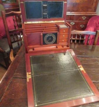 Superb Antique Flame Mahogany Dome Top Stationary Box