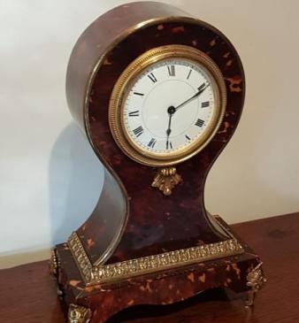 Superb Tortoise Shell Cased Swiss Mantel Clock