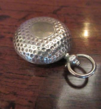 Edwardian Antique Silver 'Golf Ball' Sovereign Case