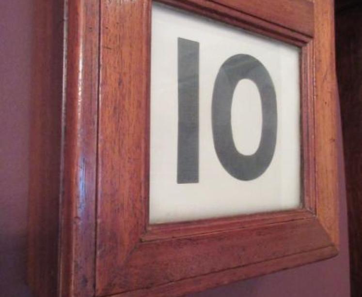 Large Victorian Walnut Perpetual Bank Wall Calendar - Image 3