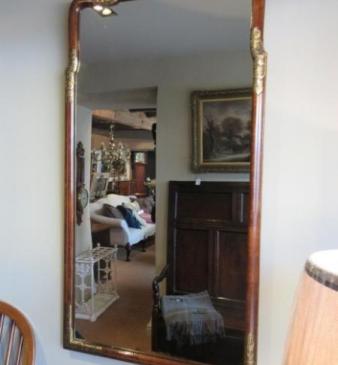 Mid Victorian Walnut & Gilt Ormolu Wall Mirror