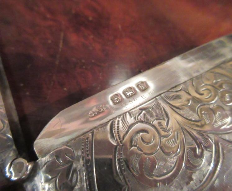 Antique Engraved Silver Card Case - Image 3