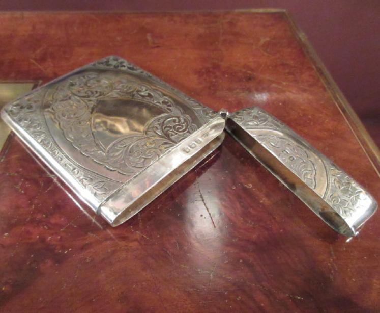 Antique Engraved Silver Card Case - Image 4