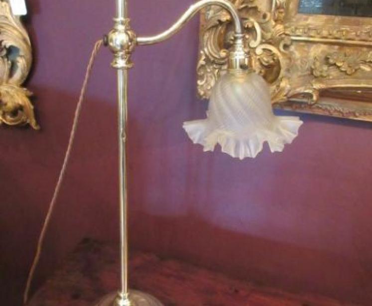 Edwardian Period Rise & Fall Table Lamp - Image 1
