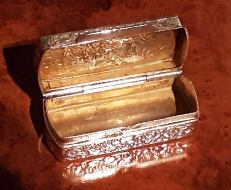 Embossed Silver Pill Box - Image 2