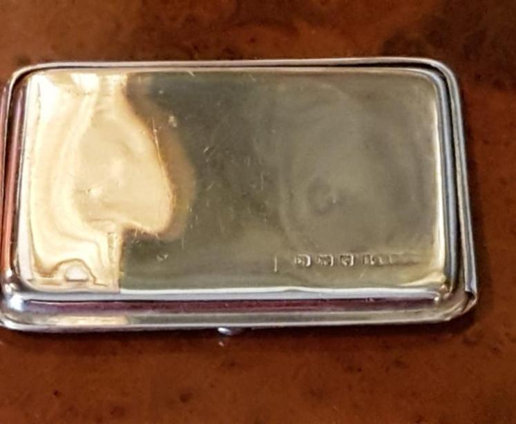 Antique Edwardian Silver Sliding Top Stamp Wallet - Image 3
