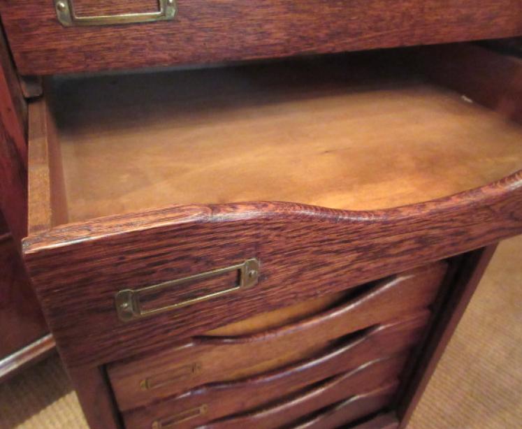 Edwardian Period Tambour Front Filing Cabinet - Image 4