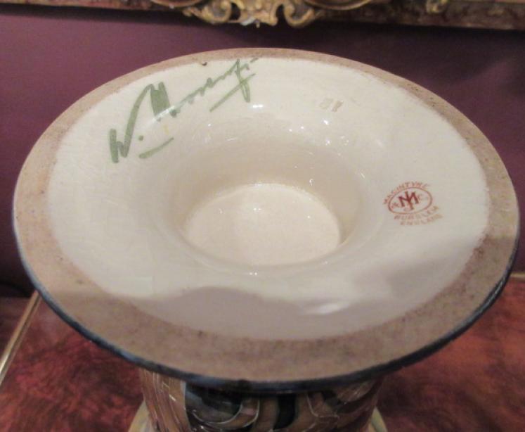 McIntyre Moorcroft Cornflower Flared Neck Vase - Image 4