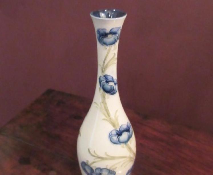 McIntyre Moorcroft Florian Ware Poppies Vase - Image 1
