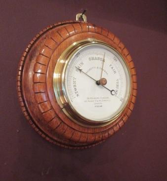 Mid Victorian Polished Oak Negretti & Zambra Barometer