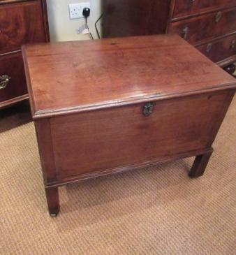 George III Period Antique Mahogany Silver Chest