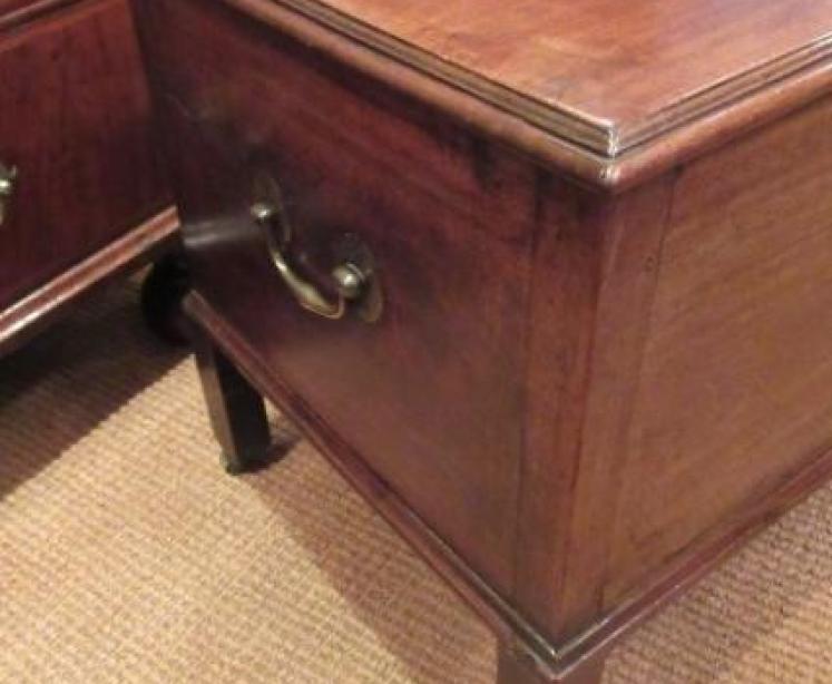 George III Period Antique Mahogany Silver Chest - Image 2