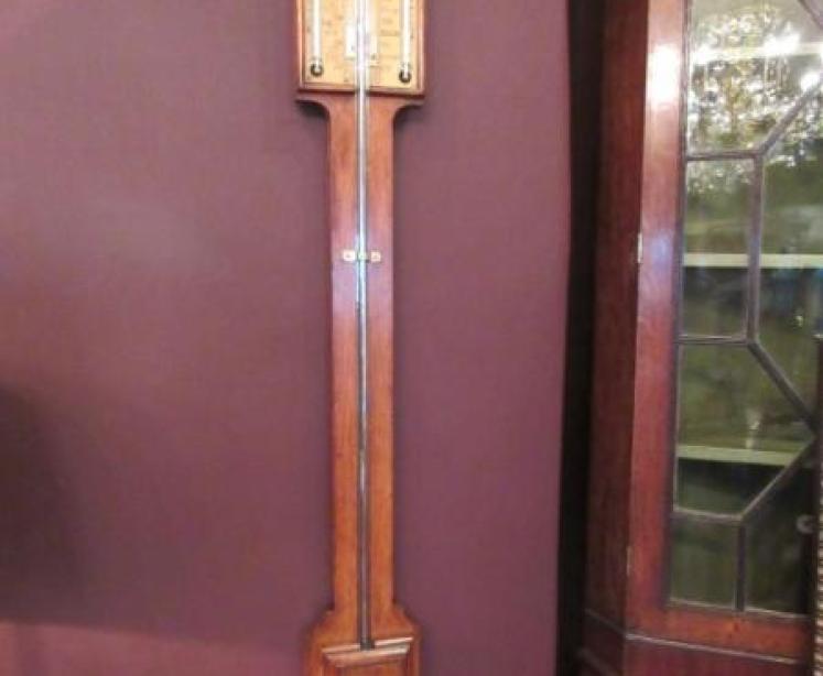 Antique Oak Country House Stick Barometer - Image 1