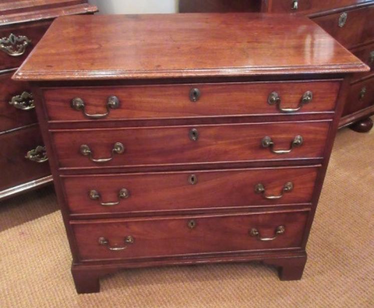 Small George III Period Figured Mahogany Chest - Image 1