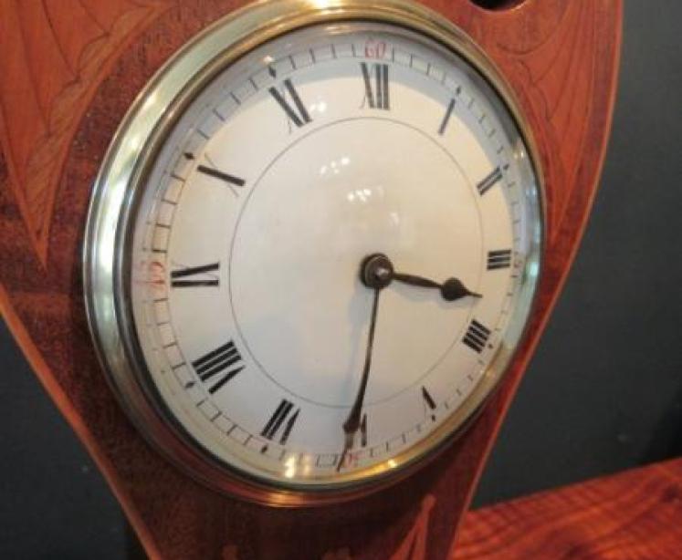 Fine Antique Sheraton Inlaid Mantel Clock - Image 2