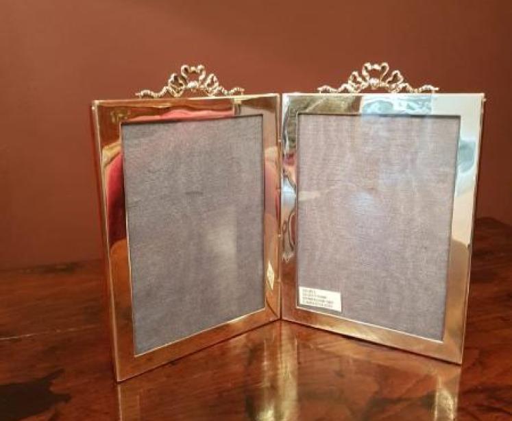 Quality Antique Edwardian Silver Double Photo Frame - Image 5