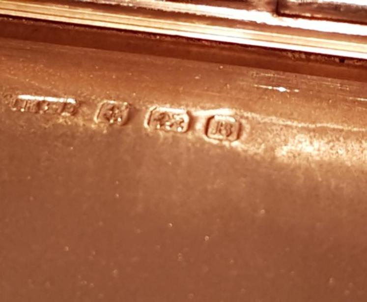 Silver And Blue Engine Turned Enamel Card Case - Image 4