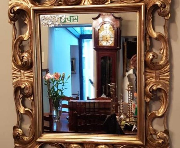 Antique Victorian Timber Gilt Mirror - Image 1