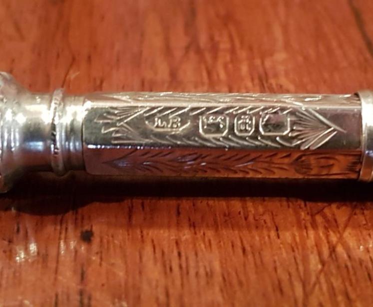 Edwardian Engraved Silver Propelling Pencil - Image 4