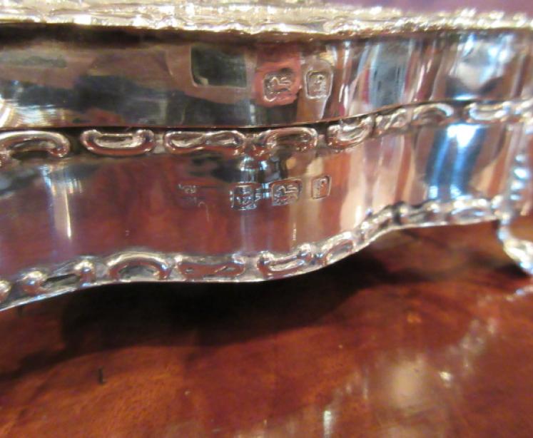 Edwardian Antique Silver Embossed Jewellery box - Image 5