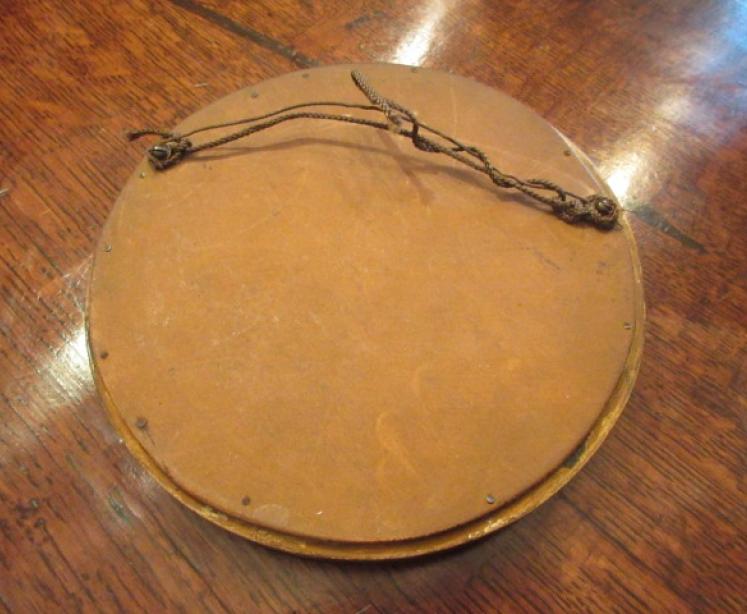 Miniature 19th Century Timber Gilt Convex Mirror - Image 4