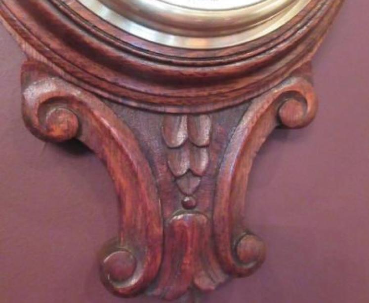 Small Antique Negretti & Zambra Banjo Barometer - Image 4